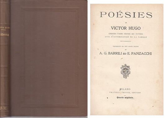 LN- POESIES CON SAGGI BARILLI E PANZACCHI - HUGO - TREVES --- 1909 - C - ZFS74