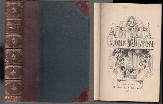 LN- THE POETICAL WORKS OF JOHN MILTON-- EDINBURGH WILLIAM NIMMO--- 1882 --XFS102