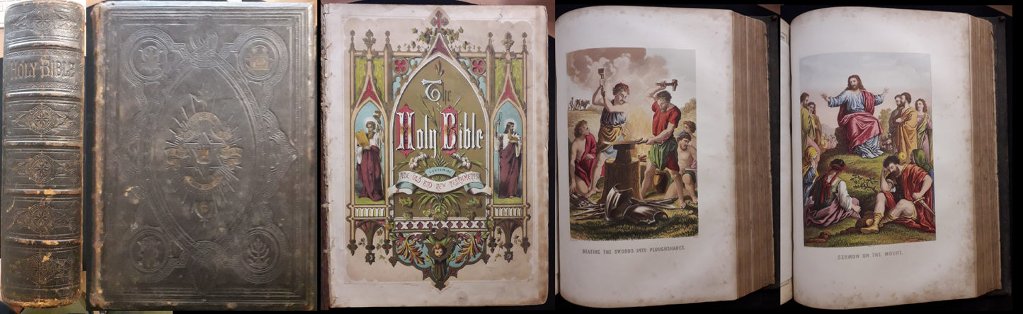 LD-  THE HOLY BIBLE SELF INTERPRETING FAMILY- JOHN BROWN- SLATER--- 1810- C- ZFS