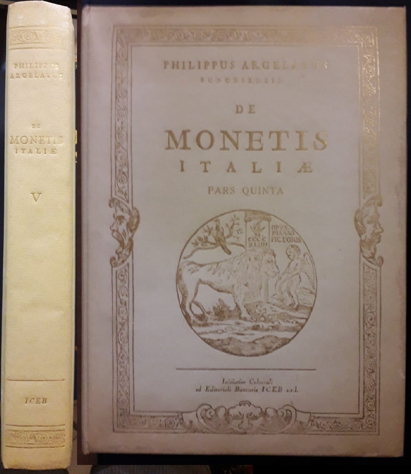 LZ- DE MONETIS ITALIAE PARS QUINTA 1749- PHILIPPUS ARGELATUS---- 1982- C- YFS372