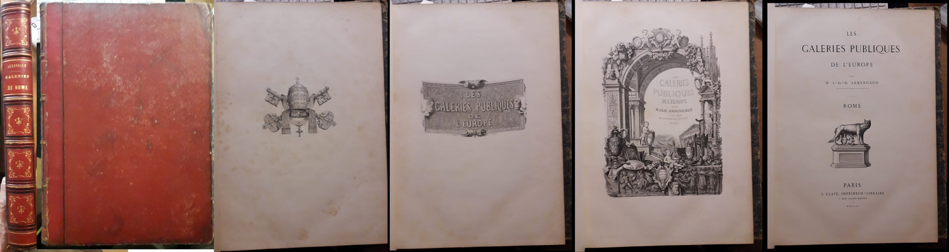 LT- LES GALERIES PUBLIQUES DE L'EUROPE ROME - ARMENGAUD - CLAYE --- 1856- C- ZFS
