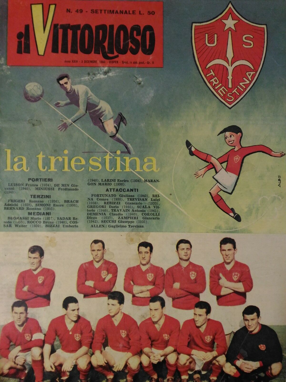 FR- RIVISTA IL VITTORIOSO N.95 LA TRIESTINA -- UISPER - 1960 - S- YFS