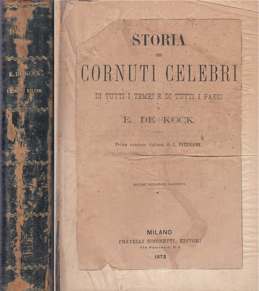 LZ- STORIA DEI CORNUTI CELEBRI - HENRY DE COCK - SIMONETTI --- 1872 - C - YFS280