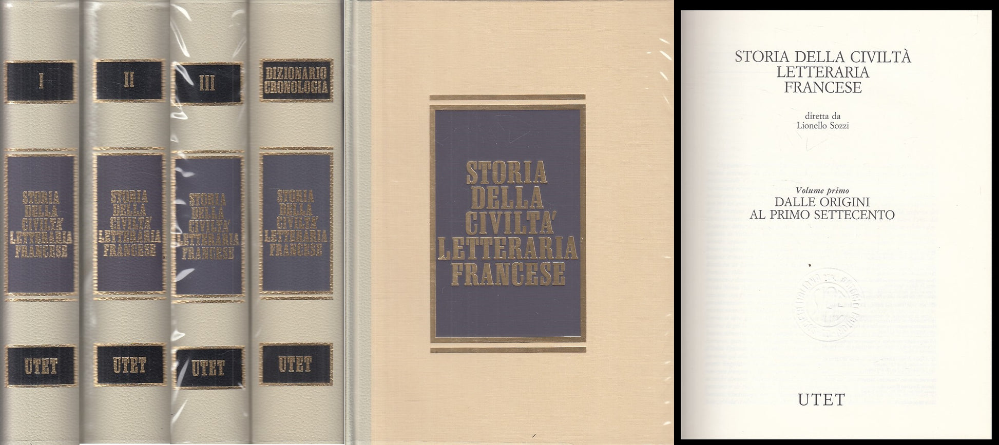 LS- STORIA CIVILTA' LETTERARIA FRANCESE 4 VOLL. -- UTET --- 1993 - CS - YFS23