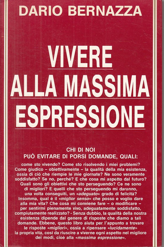 LS- VIVERE ALLA MASSIMA ESPRESSIONE - BERNAZZA - PARTENONE --- 1989 - B - YFS190