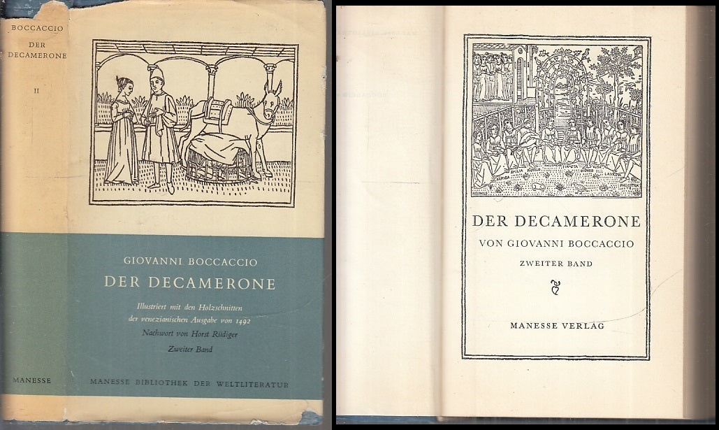 DER DECAMERON - GIOVANNI BOCCACCIO - MANESSE BIBLIOTHEK --- 1957- CS- XFS30