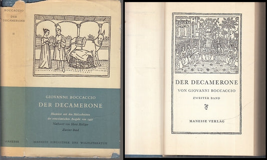 DER DECAMERON - GIOVANNI BOCCACCIO - MANESSE BIBLIOTHEK --- 1957- CS- XFS30