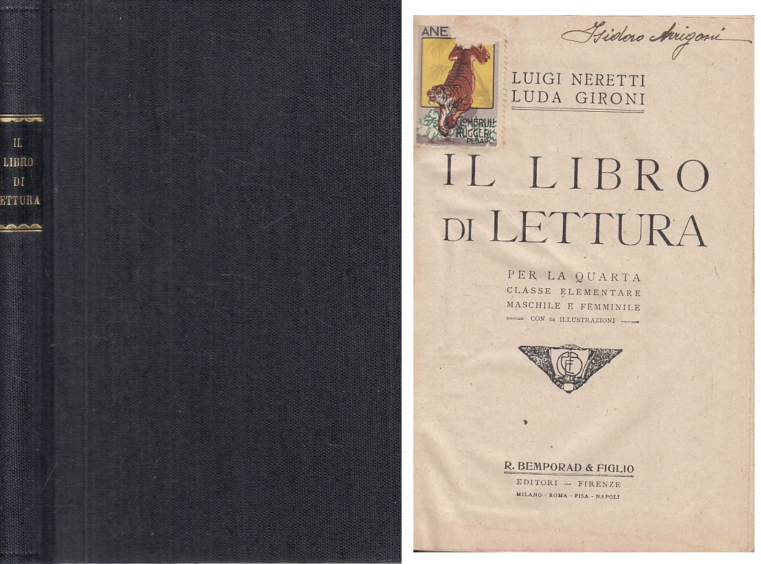 LN- IL LIBRO DI LETTURA PER QUARTA ELEMENTARE -- BEMPORAD --- 1930 - C - YFS335