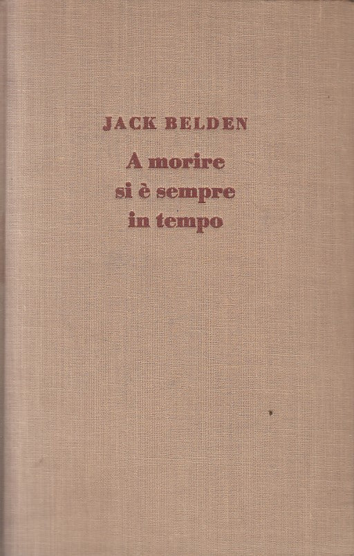 A MORIRE SI E' SEMPRE IN TEMPO - BELDEN - LUGANO --- 1946 - C - YFS195