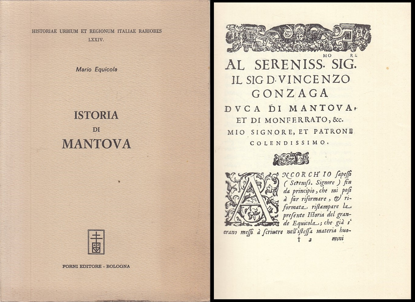 LS- ISTORIA DI MANTOVA RISTAMPA 1607 - EQUICOLA - FORNI --- 1968 - B - YFS381