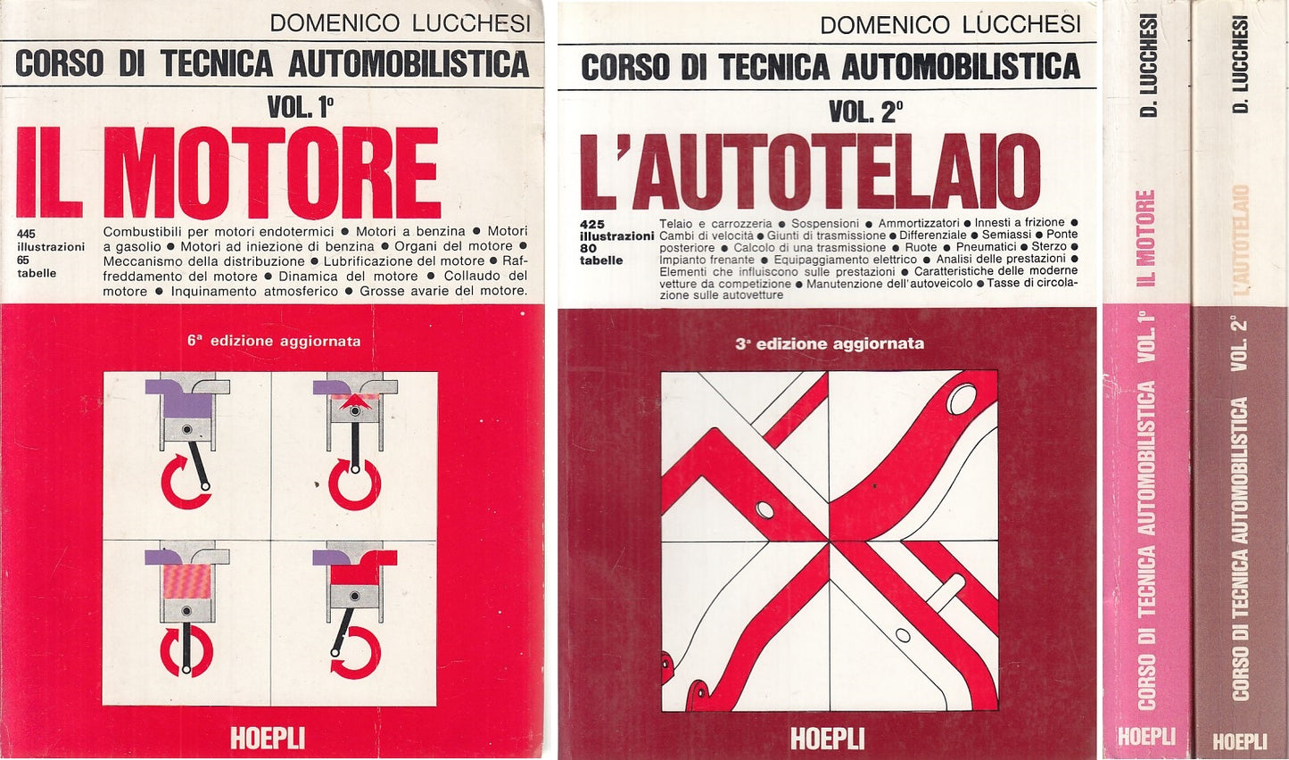 LZ- IL MOTORE L'AUTOTELAIO 2 VOLUMI - LUCCHESI - HOEPLI --- 1989 - B - YFS326