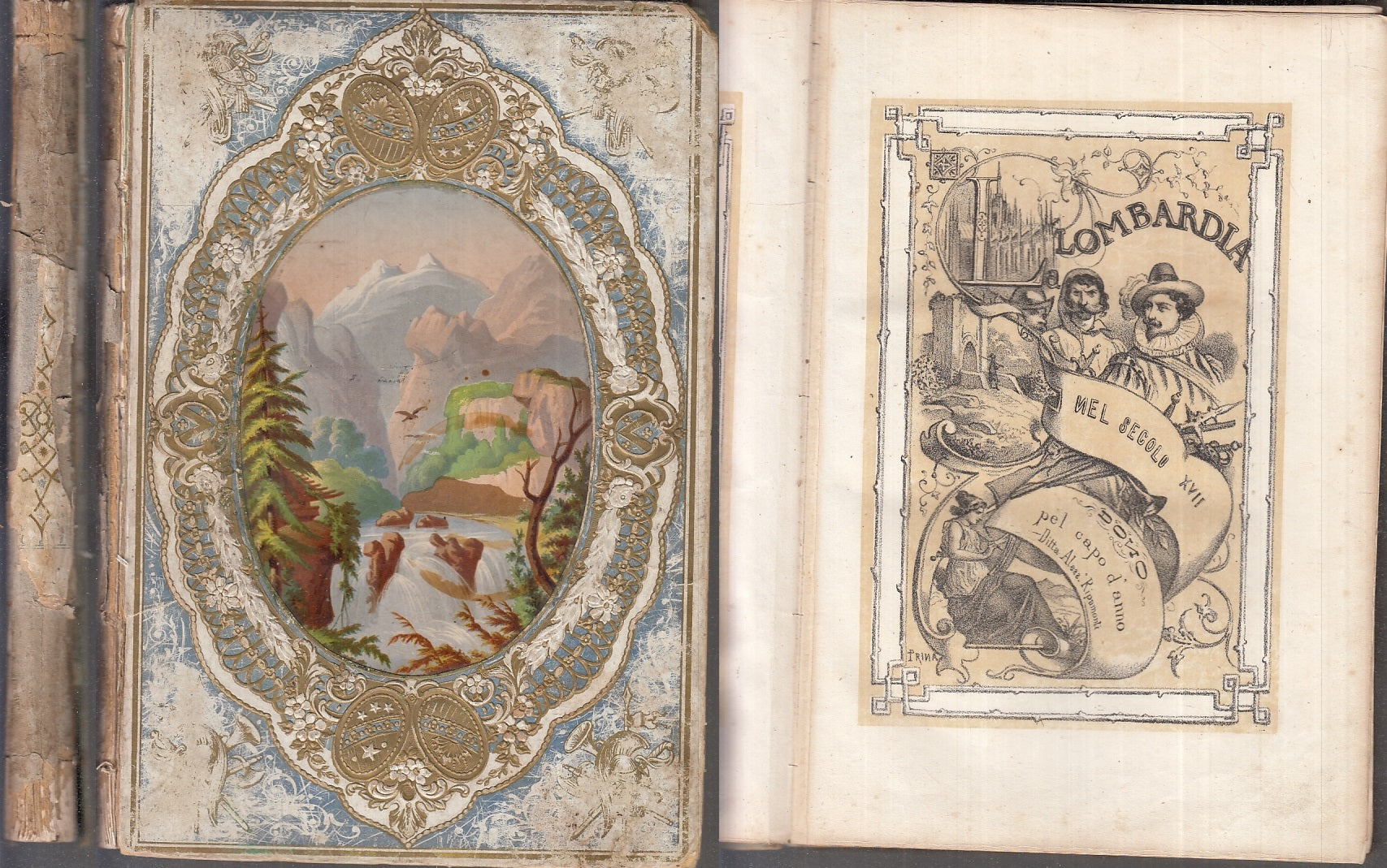 LH- LOMBARDIA NEL SECOLO XVII DONO PEL CAPO D'ANNO -- RIPAMONTI--- 1842- C- XFS128