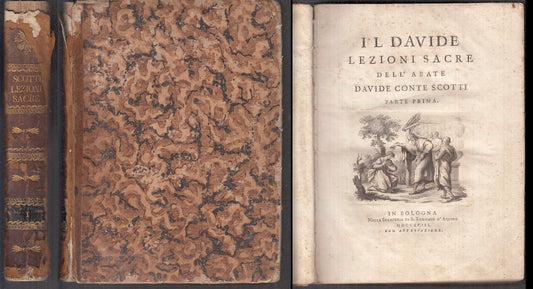 LH- IL DAVIDE LEZIONI SACRE ABATE CONTI SCOTTI SETTECENTINA----- 1793- C- XFS107