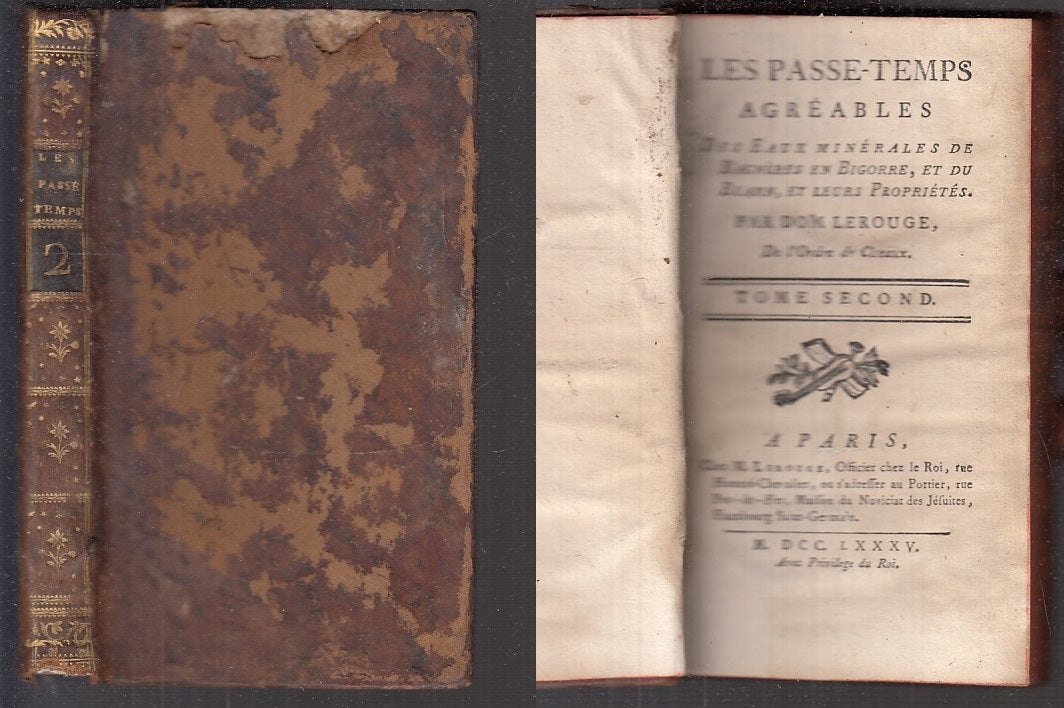 LH- LES PASSE TEMPS AGREABLE TOME II SETTECENTINA - LEROUGE ---- 1785- C- XFS107