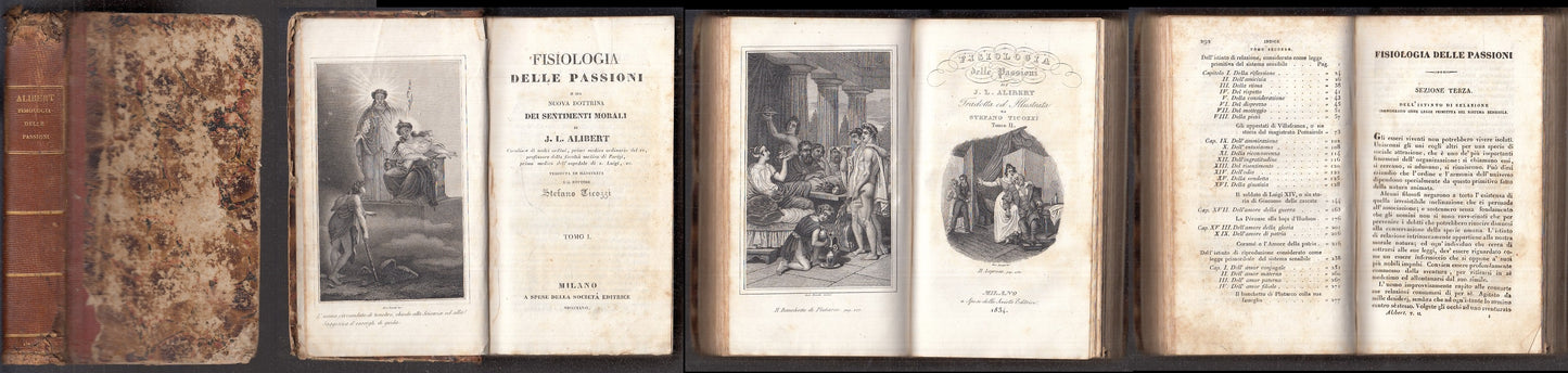 LH- FISIOLOGIA DELLE PASSIONI 2 TOMI ILL. TICOZZI - ALIBERT ---- 1834- C- XFS107