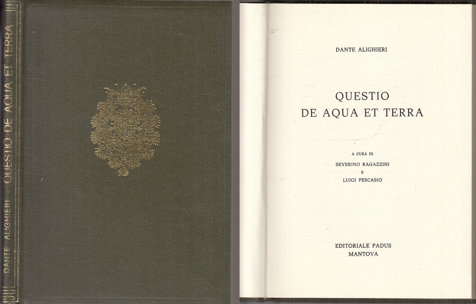 LN- QUESTIO DE AQUA ET TERRA PESCASIO- DANTE ALIGHIERI- PADUS--- 2000- B- XFS107