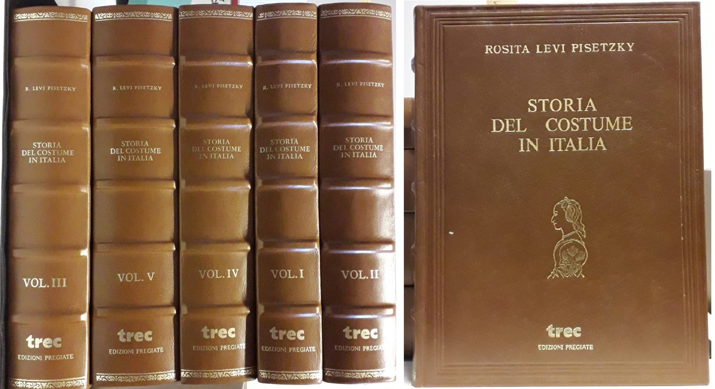 LS- STORIA DEL COSTUME IN ITALIA 5 VOLUMI - LEVI PISETZKY - TREC--- 1964- C- YFS