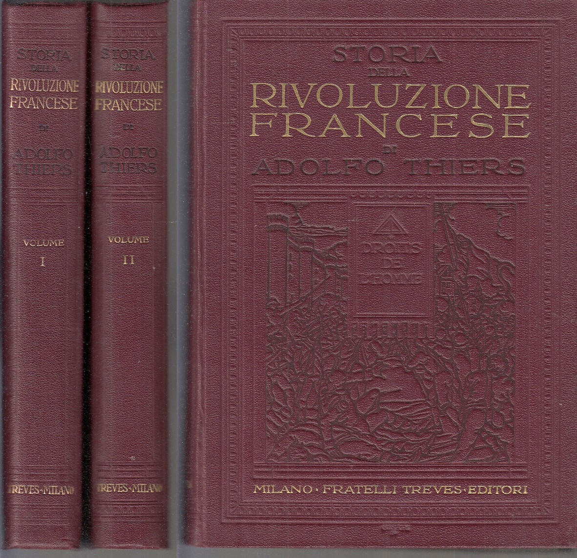 LS- STORIA DELLA RIVOLUZIONE FRANCESE 2 VOLUMI- THIERS- TREVES--- 1931- C- XFS60