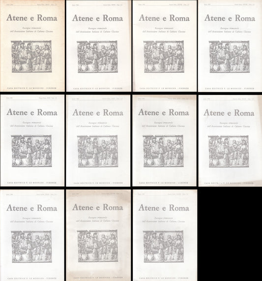 LS- ATENE E ROMA RIVISTA CULTURA CLASSICA 11 VOLL.-- MONNIER--- 1982 - B - YFS90