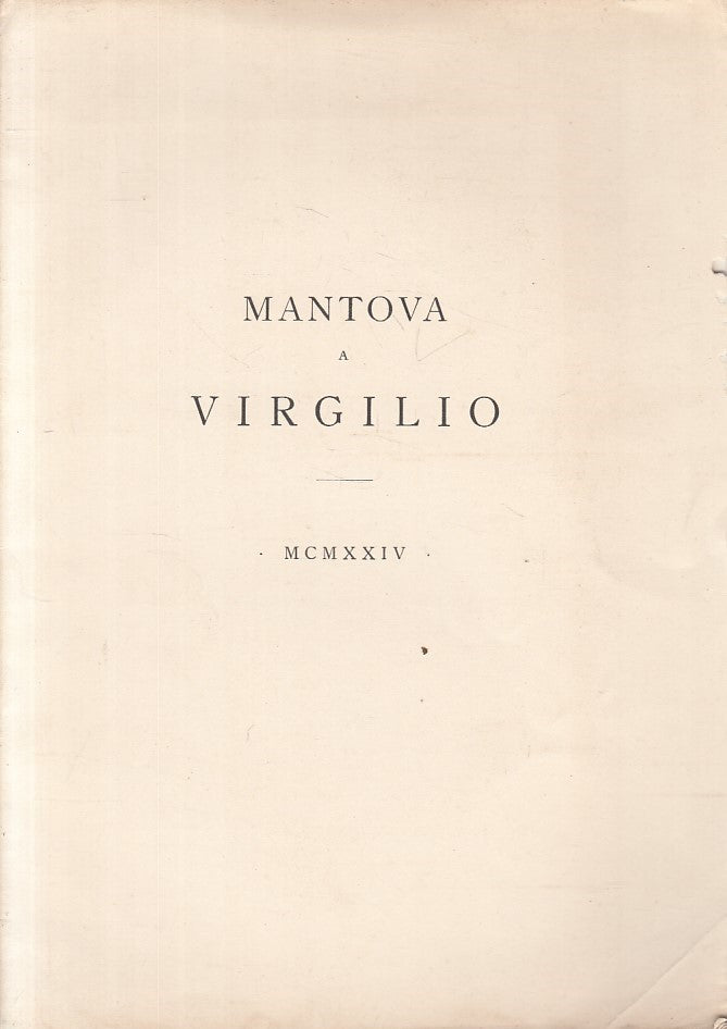 LS- MANTOVA A VIRGILIO STUDI E PROPOSTE -- MILANO --- 1924 - B - YFS213