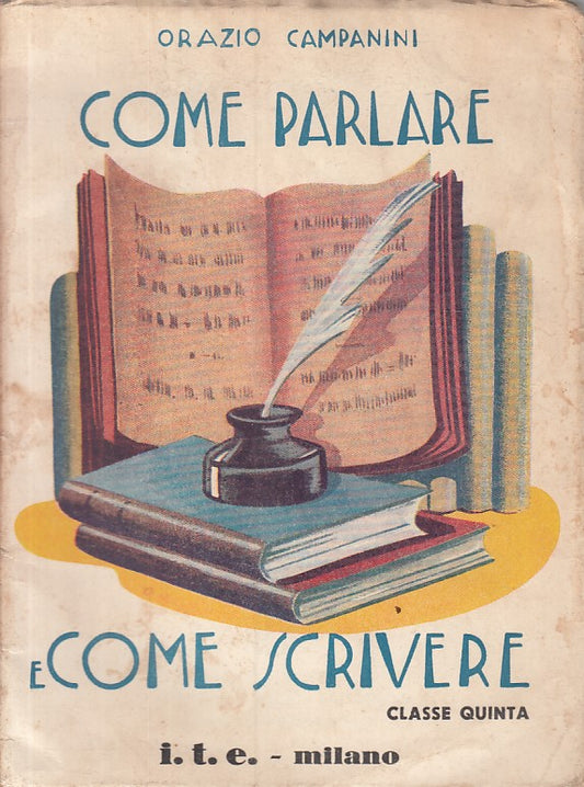 LZ- COME PARLARE E COME SCRIVERE - CAMPANINI - MILANO --- 1930 - B - YFS408