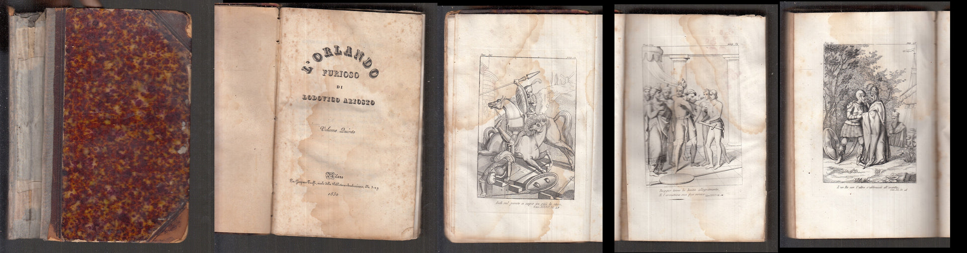 L'ORLANDO FURIOSO VOLUME QUINTO- LODOVICO ARIOSTO- TRUFFI--- 1830- C- XFS109