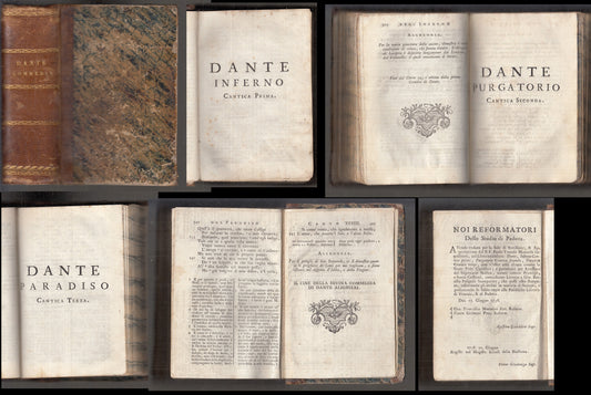 LH- LA DIVINA COMMEDIA RARO CRUSCA -- GIAMBATTISTA PASQUALI --- 1739 - C- XFS109
