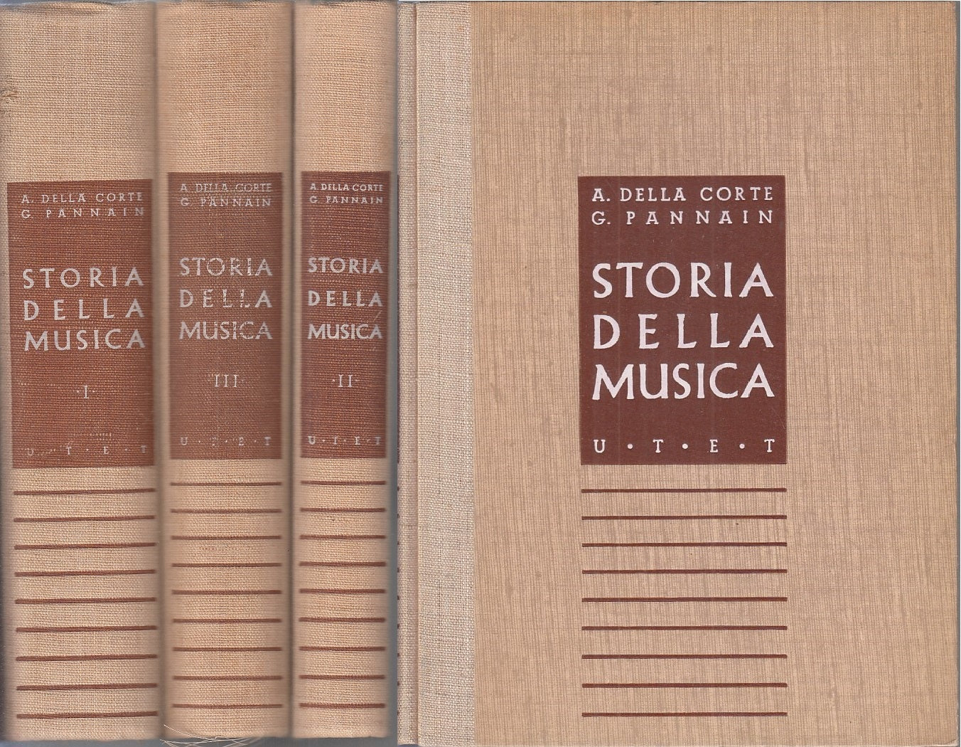 LS- STORIA DELLA MUSICA 3 VOL -  DELLA CORTE PANNAIN - UTET --- 1942- C - YFS891