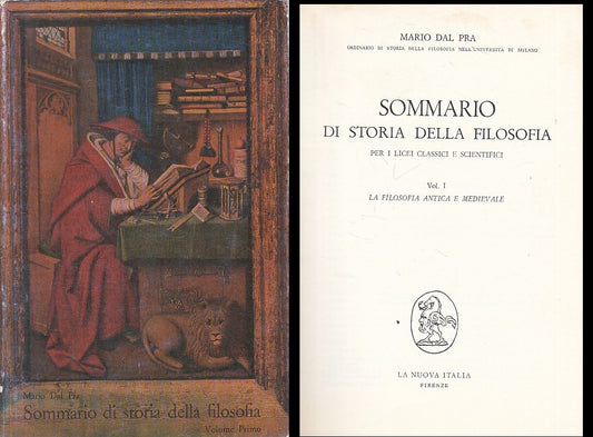 LS- SOMMARIO STORIA FILOSOFIA VOL.1 - DAL PRA- NUOVA ITALIA--- 1985 - B - ZFS162