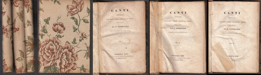 LH- CANTI POPOLARI TOSCANI CORSI ILLIRICI I,III,IV- TOMMASEO---- 1841- C- XFS109