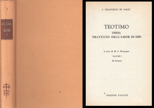 LD- TEOTIMO TRATTATO AMOR DI DIO- FRANCESCO SALES- PAOLINE --- 1958 - C - ZFS455
