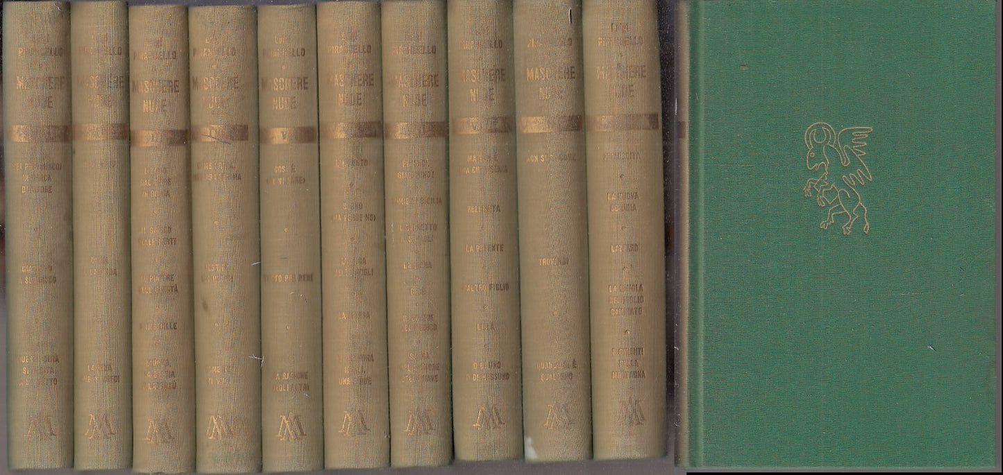 LN- TUTTO TEATRO MASCHERE NUDE 10 VOLUMI- PIRANDELLO- MONDADORI- 1955 -- XFS134