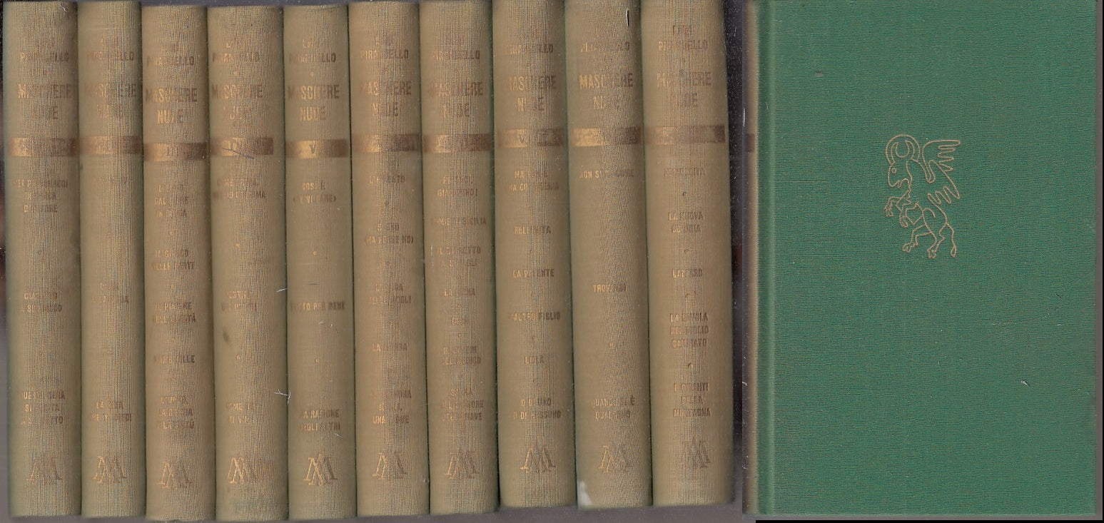 LN- TUTTO TEATRO MASCHERE NUDE 10 VOLUMI- PIRANDELLO- MONDADORI- 1955 -- XFS134