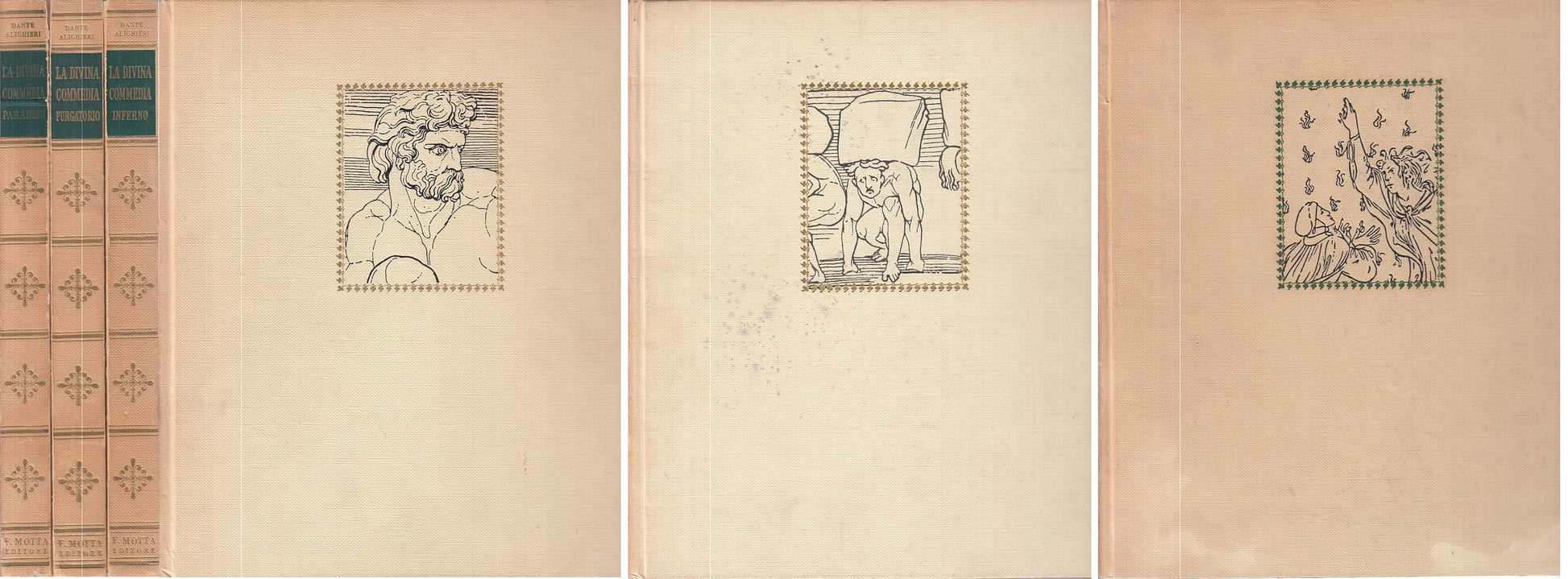 LN- LA DIVINA COMMEDIA 3 VOLUMI - DANTE ALIGHIERI - MOTTA --- 1966 - C - YFS910