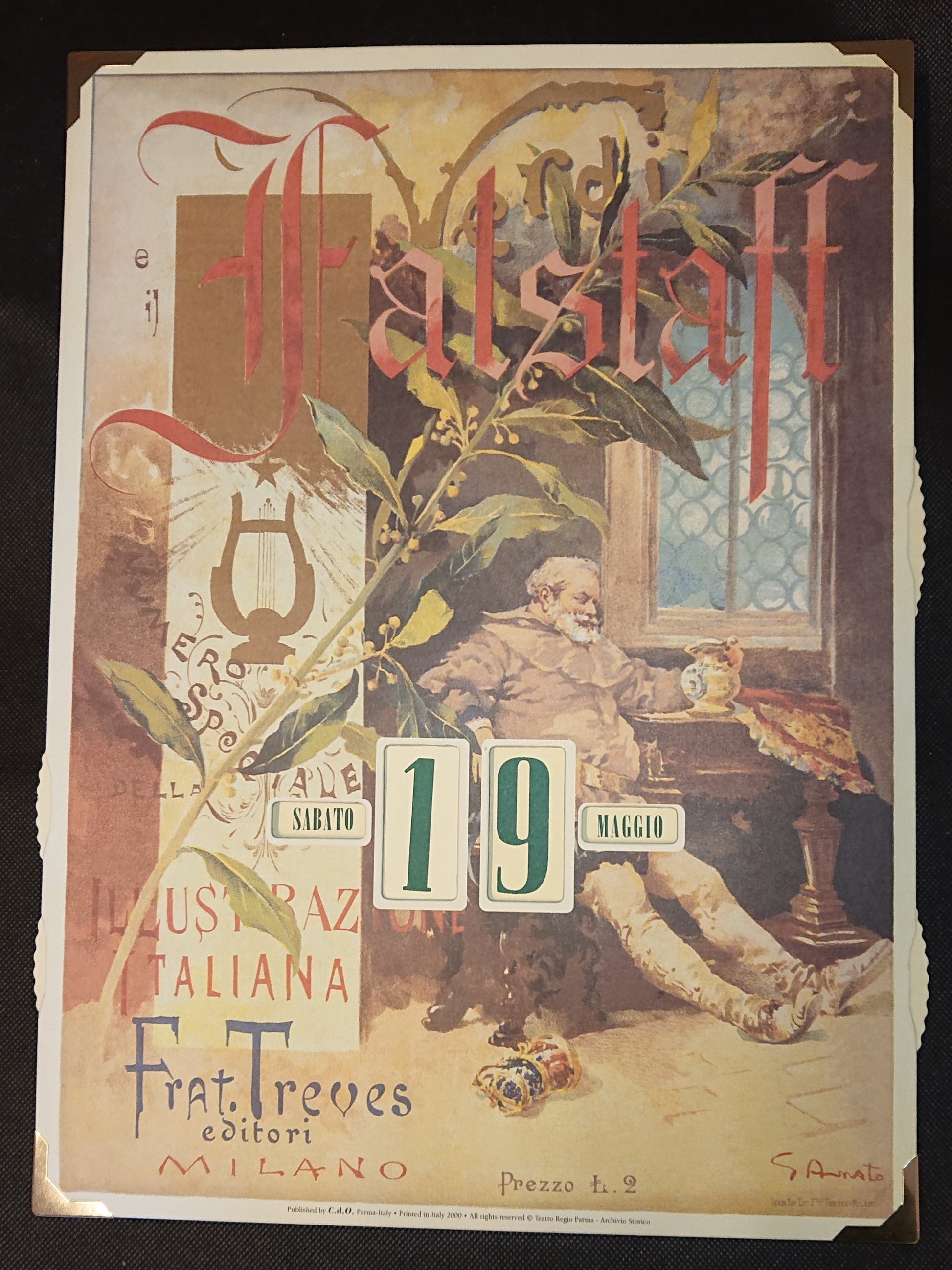 CV- CALENDARIO PERPETUO MANUALE SOGGETTO: FALSTAFF -- C.D.O. --- 2000- C- YFS999