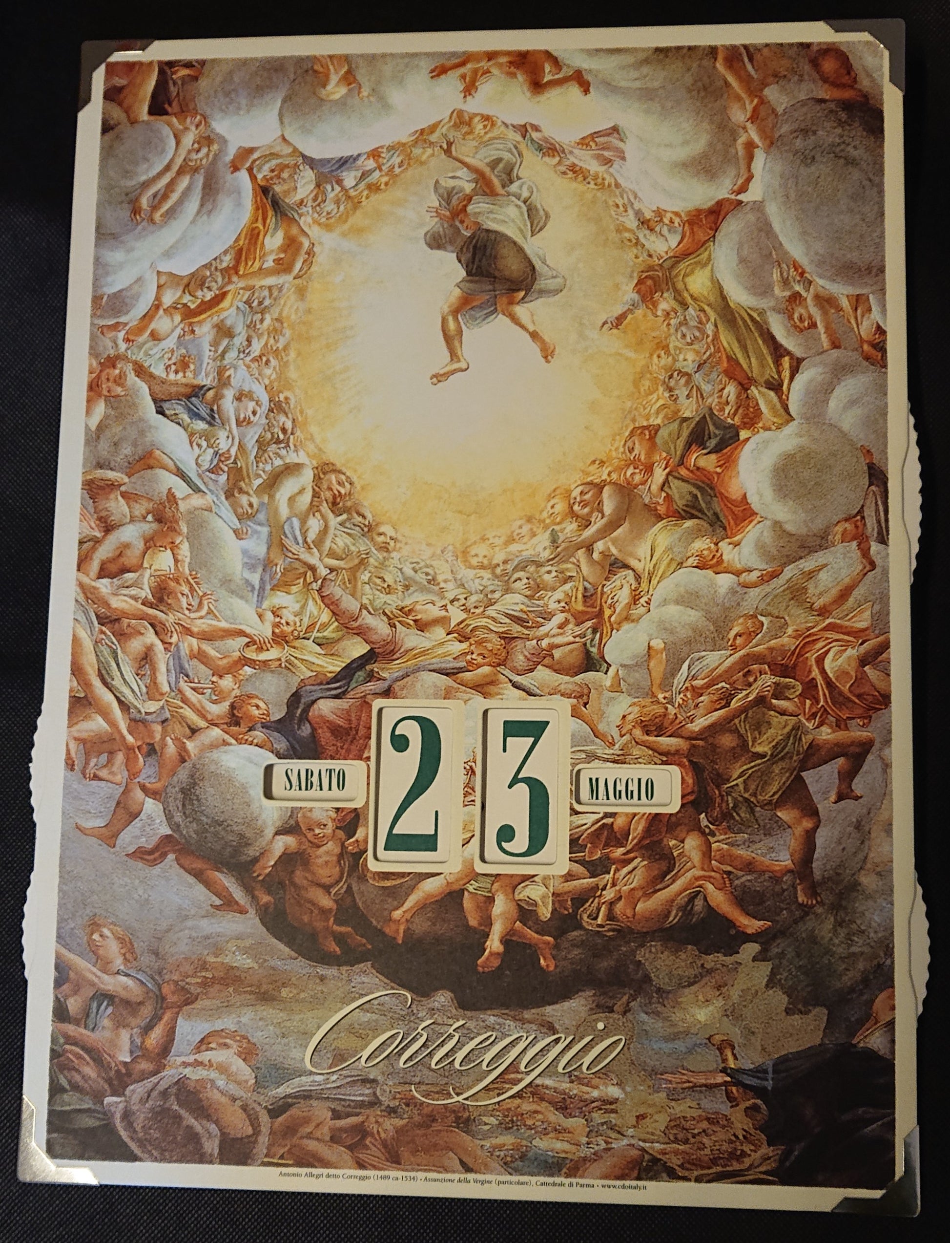 CV- CALENDARIO PERPETUO MANUALE SOGGETTO: CORREGGIO -- C.D.O.--- 2002- C- YFS999
