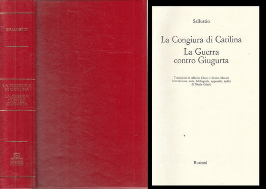 LN- CONGIURA DI CATILINA GUERRA CONTRO GIUGURTA -- RUSCONI --- 1987 - C - ZFS405