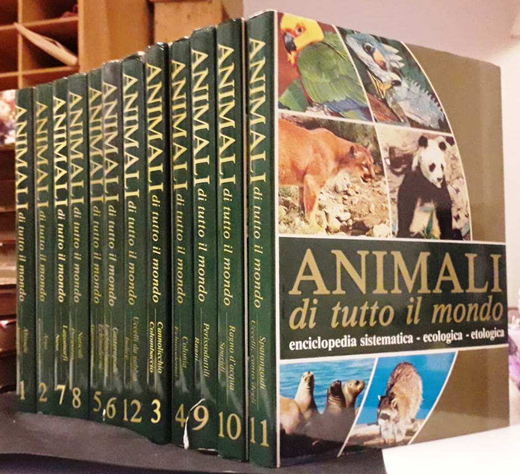 LZ- ANIMALI DI TUTTO IL MONDO 12 VOLUMI COMPLETA -- FRATELLI SPADA --- 1977- CS - YFS