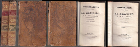 LH- DISSERTATIONS SUR LE VERITE' DE LA RELIGION 1/2 - LUZERNE---- 1830- C- XFS95