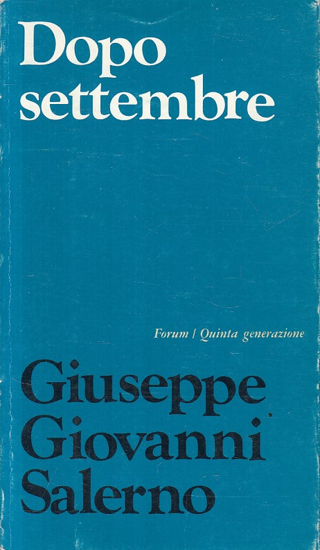 LN- DOPO SETTEMBRE - SALERNO - FORUM - POESIA -- 1977 - B - YFS412