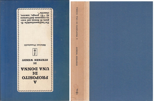 A proposito di una donna - Stephen Wendt- Frassinelli- 1a ed.- cofanetto- ZFS225
