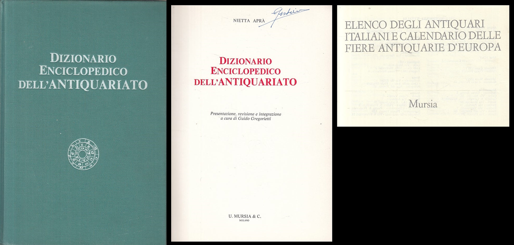 LZ- DIZIONARIO ENCICLOPEDICO ANTIQUARIATO - APRA'- MURSIA --- 1969 - CS - YFS601