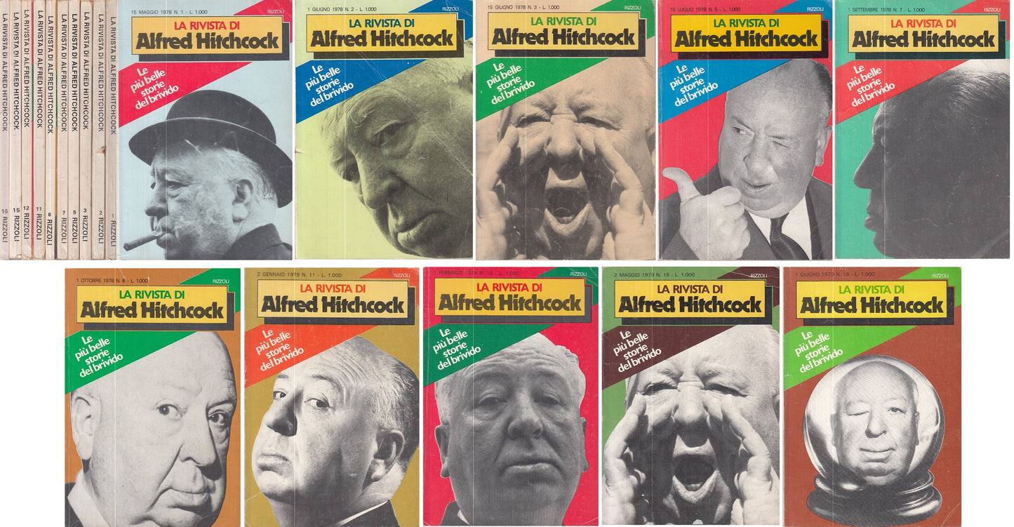 LZ- LA RIVISTA DI ALFRED HITCHCOCK 10 VOLUMI -- RIZZOLI --- 1978 - B - ZFS80