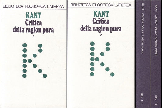 LS- CRITICA DELLA RAGION PURA 2 VOLL. - KANT - LATERZA --- 1975 - B - ZFS609