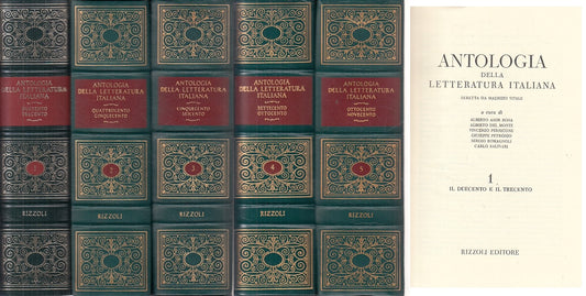 LS- ANTOLOGIA DELLA LETTERATURA ITALIANA 5 VOLL. -- RIZZOLI--- 1979 - C - YFS999