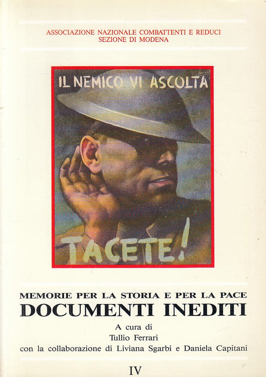LS- MEMORIE PER LA STORIA E PER LA PACE DOCUMENTI-- MODENA --- 1994 - B - ZFS485