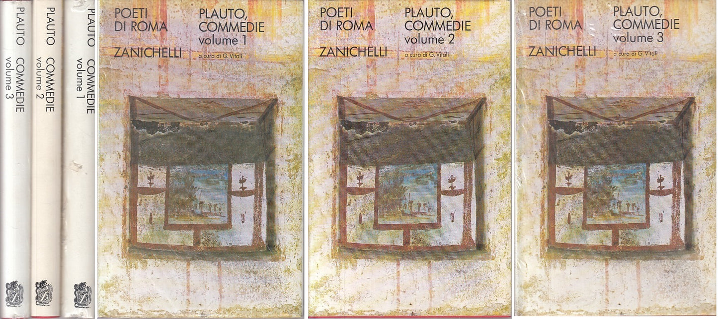 LN- COMMEDIE 3 VOLL. - PLAUTO - ZANICHELLI - POETI DI ROMA -- 1974 - CS - ZFS67