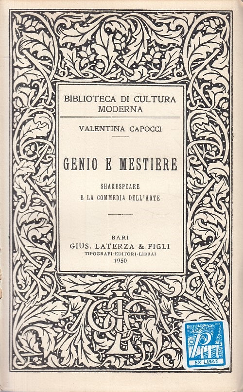 LS- GENIO E MESTIERE SHAKESPEARE - CAPOCCI - LATERZA --- 1950 - B - ZFS235