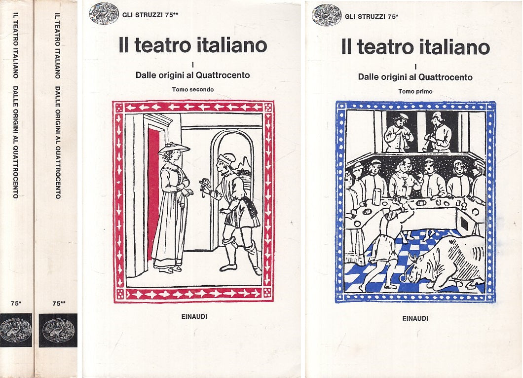 Il teatro italiano origini quattrocento 2 volumi - Einaudi Gli Struzzi- ZFS235