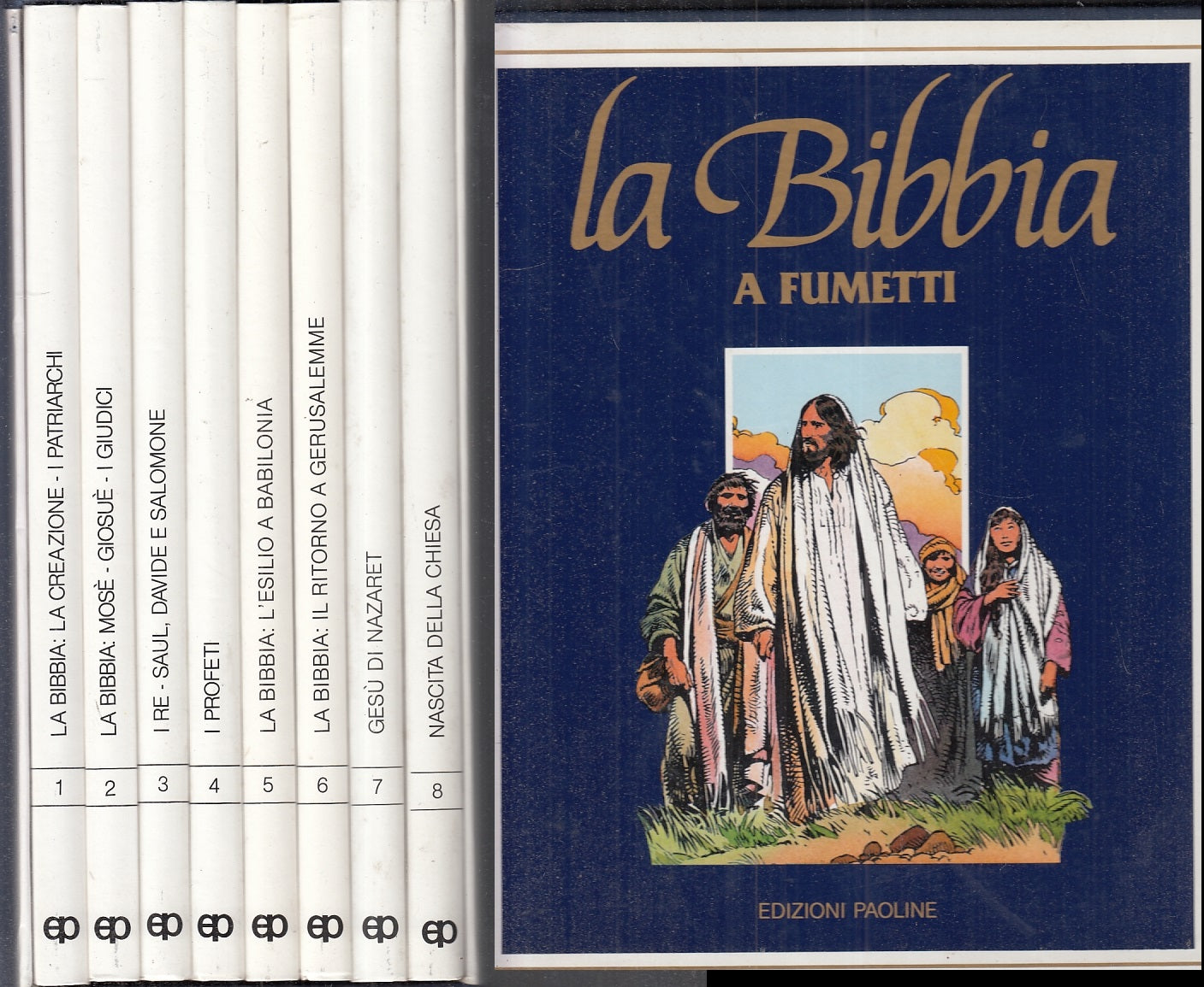 LZ- LA BIBBIA A FUMETTI COFANETTO VOLUMI 1/8- ELEUTERI SERPIERI- EP- 1987- C-RGZ